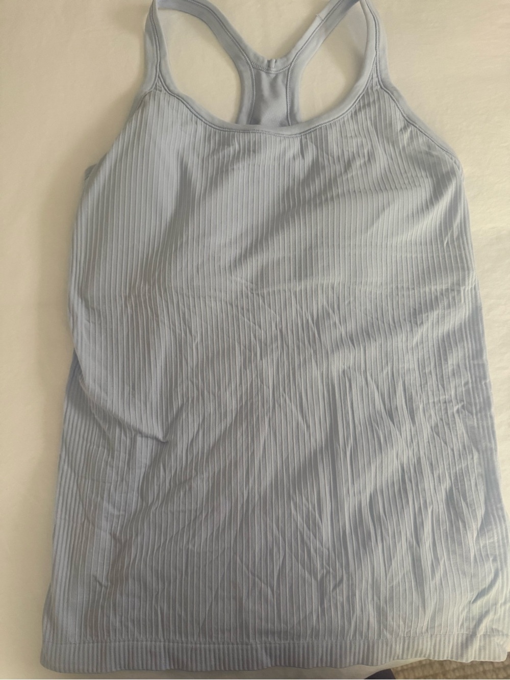 lululemon athletica Pale Blue Ribbed Racerback Tank